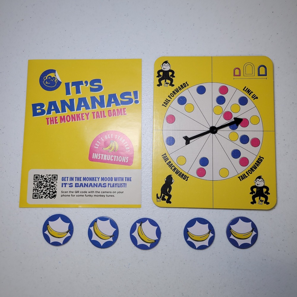 Its Bananas The Monkey Tail‎ Game Replacement Spinner Rules Tokens Parts